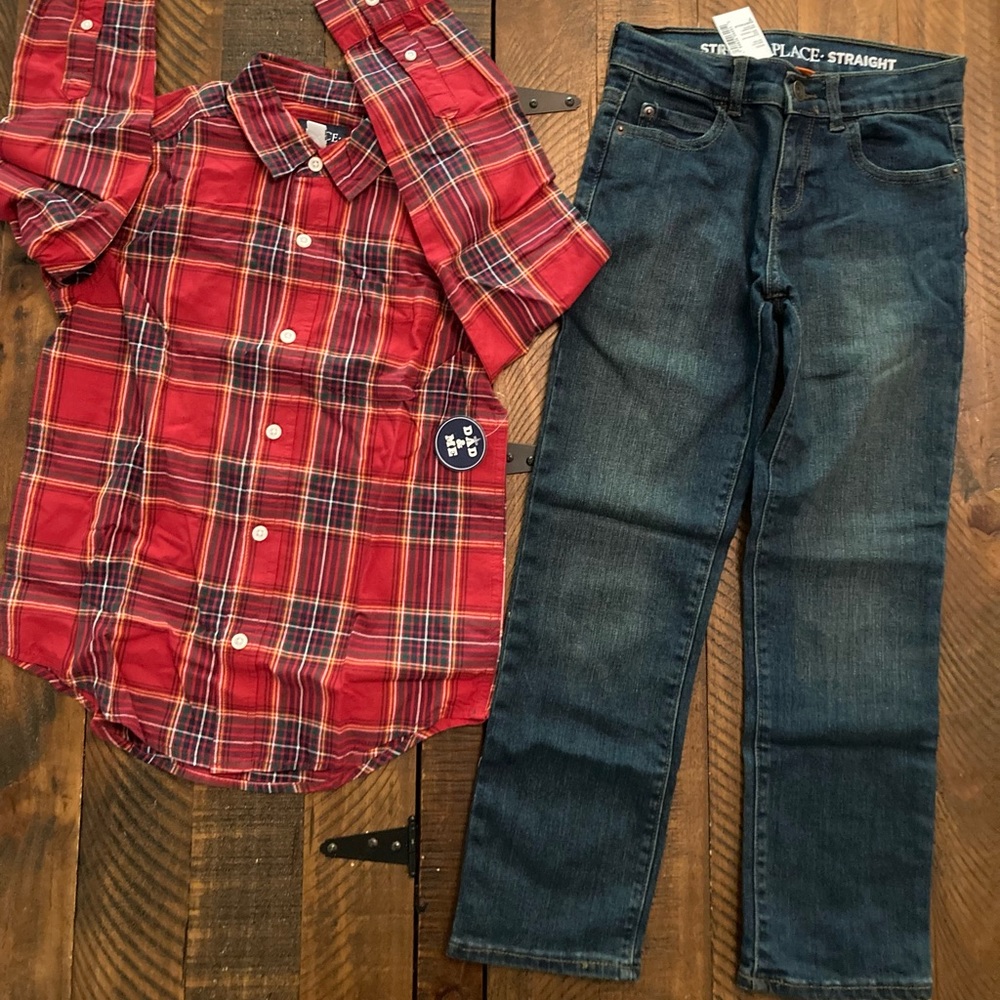 Boys Button down shirt & Jeans